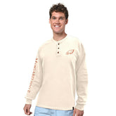 Philadelphia Eagles Margaritaville Five O'Clock Henley Long Sleeve T-Shirt Cream