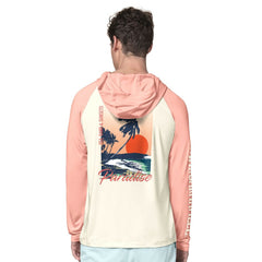 Kansas City Chiefs Margaritaville Sand, Sea, Sunsets Long-Sleeve Rashguard Hoodie Pullover -Cream/Amber