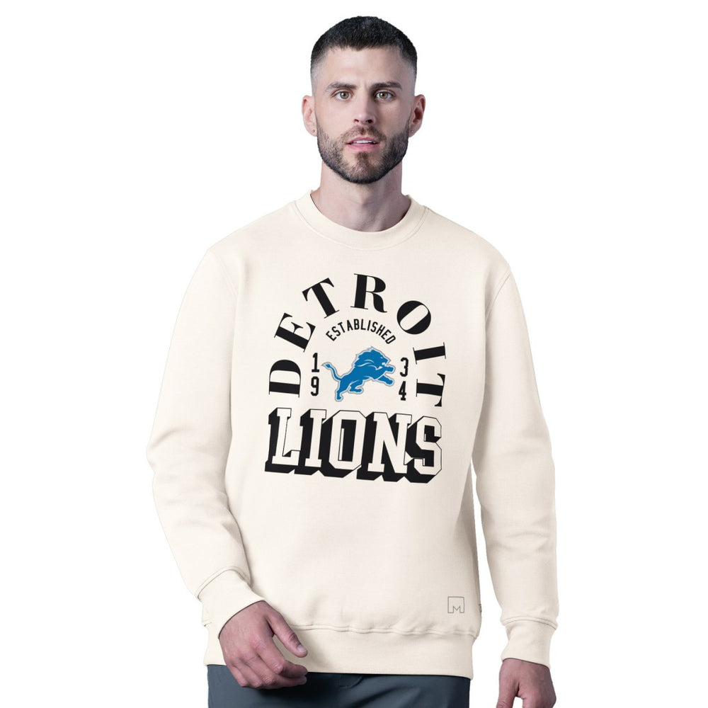 Detroit Lions MSX by Michael Strahan Whiteout Tri-Blend Sweatshirt White