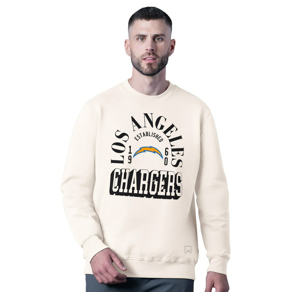 Los Angeles Chargers MSX by Michael Strahan Whiteout Tri-Blend Sweatshirt White