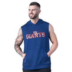 New York Giants MSX by Michael Strahan Tri-Blend Rebound Sleeveless Hoodie Royal