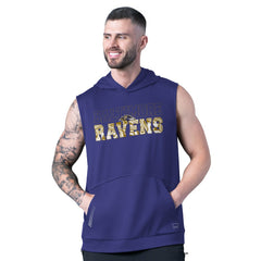Baltimore Ravens MSX by Michael Strahan Tri-Blend Rebound Sleeveless Hoodie Purple