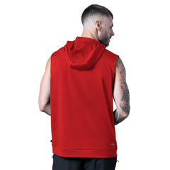 San Francisco 49ers MSX by Michael Strahan Tri-Blend Rebound Sleeveless Hoodie Scarlet