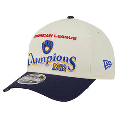 Milwaukee Brewers New Era World Series 9FORTY M-Crown Adjustable Hat - Cream/Royal Hats