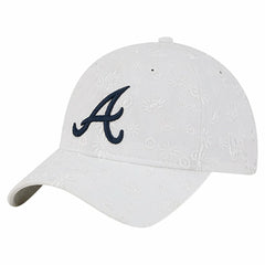 Atlanta Braves New Era Women's Floral Mesh 9TWENTY Adjustable Hat - White Hats