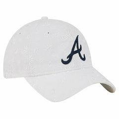 Atlanta Braves New Era Women's Floral Mesh 9TWENTY Adjustable Hat - White Hats
