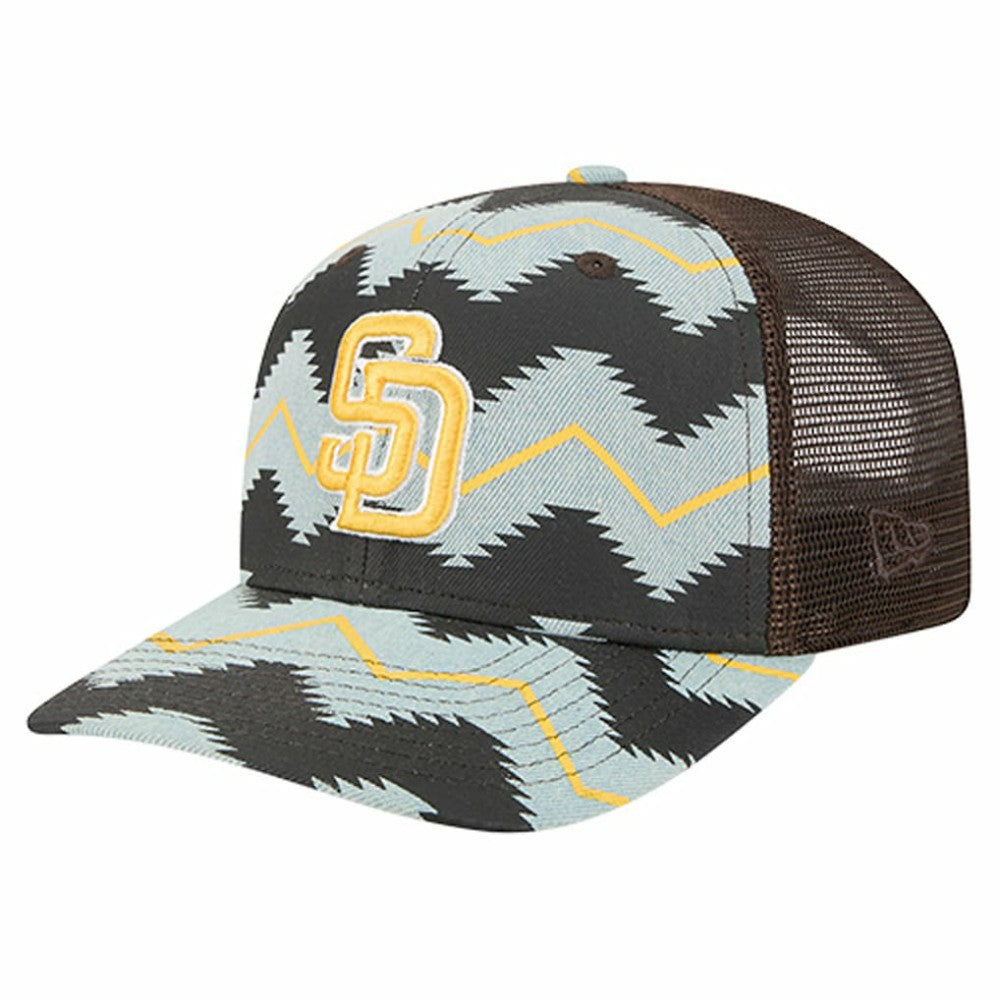 San Diego Padres New Era Aztec Denim 9SEVENTY Adjustable Hat - Denim/Brown Hats