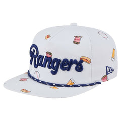 Texas Rangers New Era Team Cheer Rope 19TWENTY Adjustable Hat - White Hats
