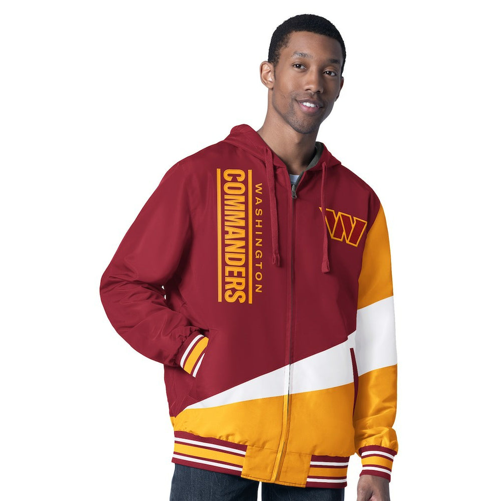 Washington Commanders G-III Sports by Carl Banks Dual Threat Reversable Full-Zip Hooded Jacket Burgundy/Charcoal