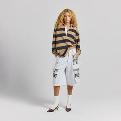 Green Bay Packers Off Season x NFL Women's Fleece Cargo Shorts Heather Gray