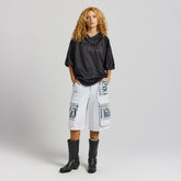 Philadelphia Eagles Off Season x NFL Women's Fleece Cargo Shorts Heather Gray