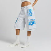 Detroit Lions Off Season x NFL Women's Fleece Cargo Shorts Heather Gray