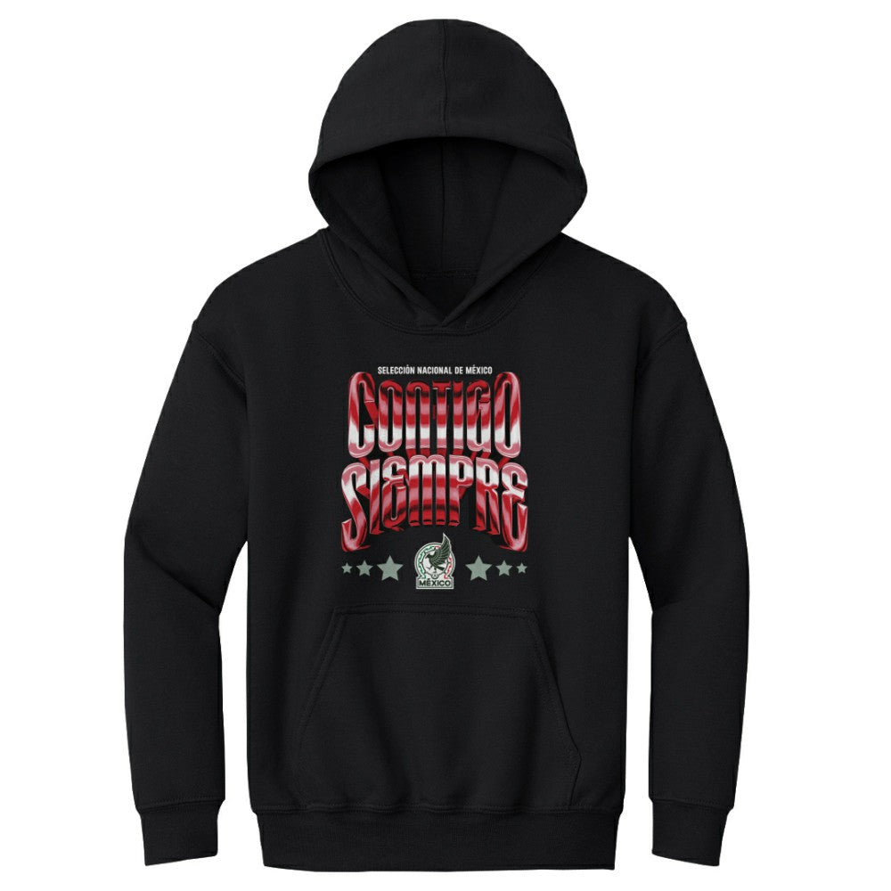 Mexico National Team 500 Level Youth Contigo Siempre Vintage Pullover Hoodie Black sale