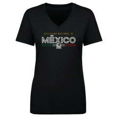 Mexico National Team 500 Level Women's Inline V-Neck T-Shirt Black
