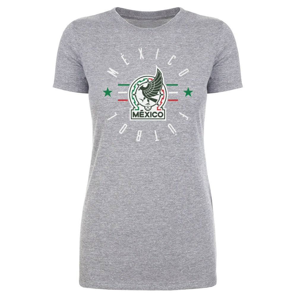 Mexico National Team 500 Level Women's Futbol T-Shirt Heather Gray shop