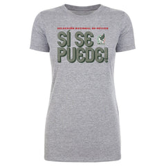 Mexico National Team 500 Level Women's Si Se Puede Inline Bold T-Shirt Heather Gray