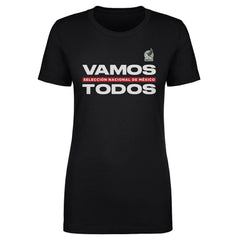 Mexico National Team 500 Level Women's Vamos Todos T-Shirt Black shop
