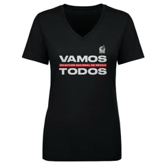 Mexico National Team 500 Level Women's Vamos Todos V-Neck T-Shirt Black shop