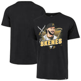 Paul Skenes Pittsburgh Pirates '47 Player Caricature Franklin T-Shirt - Black T-shirts