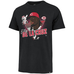 Elly De La Cruz Cincinnati Reds '47 Player Caricature Franklin T-Shirt - Black T-shirts