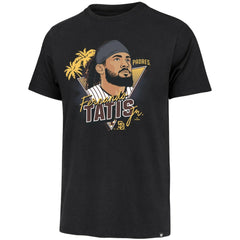 Fernando Tatis Jr. San Diego Padres '47 Player Caricature Franklin T-Shirt - Black T-shirts