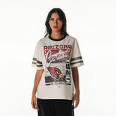 Arizona Cardinals The Wild Collective Women's Vintage Drop Shoulder Oversized Boyfriend T-Shirt Cream