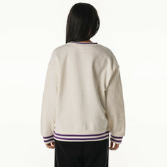 Minnesota Vikings The Wild Collective Women's Oversized Vintage French Terry Sweatshirt Cream