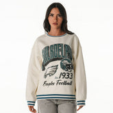 Philadelphia Eagles The Wild Collective Women's Oversized Vintage French Terry Sweatshirt Cream