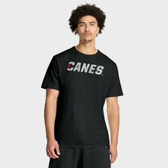 NHL Carolina Hurricanes Fanatics Play Distressed Wordmark Stadium Slub T-Shirt - Black