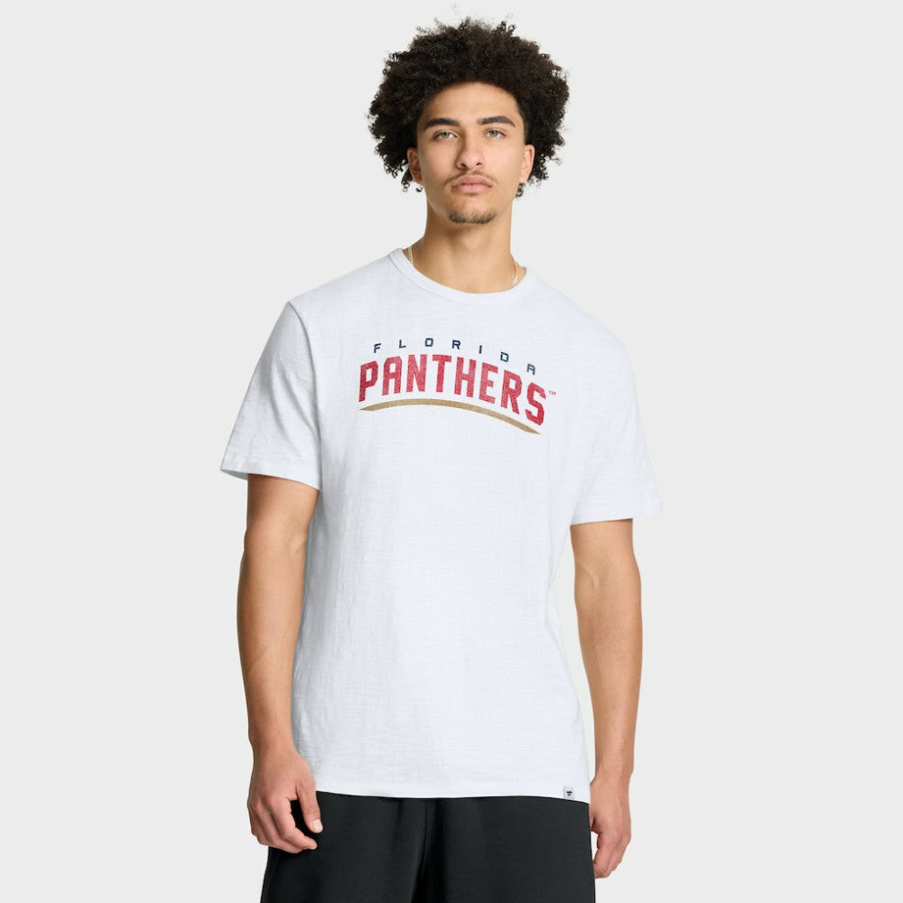 NHL Florida Panthers Fanatics Play Distressed Wordmark Stadium Slub T-Shirt - White