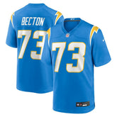 NFL Mekhi Becton Los Angeles Chargers Team Game Jersey - Powder Blue