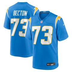 NFL Mekhi Becton Los Angeles Chargers Team Game Jersey - Powder Blue