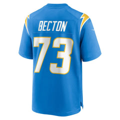 NFL Mekhi Becton Los Angeles Chargers Team Game Jersey - Powder Blue