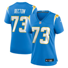 NFL Mekhi Becton Los Angeles Chargers Women's Team Game Jersey - Powder Blue