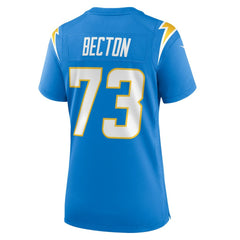 NFL Mekhi Becton Los Angeles Chargers Women's Team Game Jersey - Powder Blue