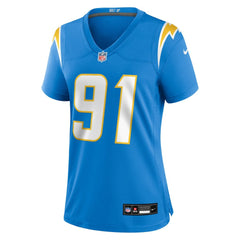 NFL Da'Shawn Hand Los Angeles Chargers Women's Team Game Jersey - Powder Blue