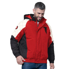 Atlanta Falcons Starter Oxford Crinkle Full-Snap Hoodie Jacket Red