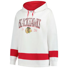 NHL Chicago Blackhawks Profile Women's Plus Size Hoodie - White