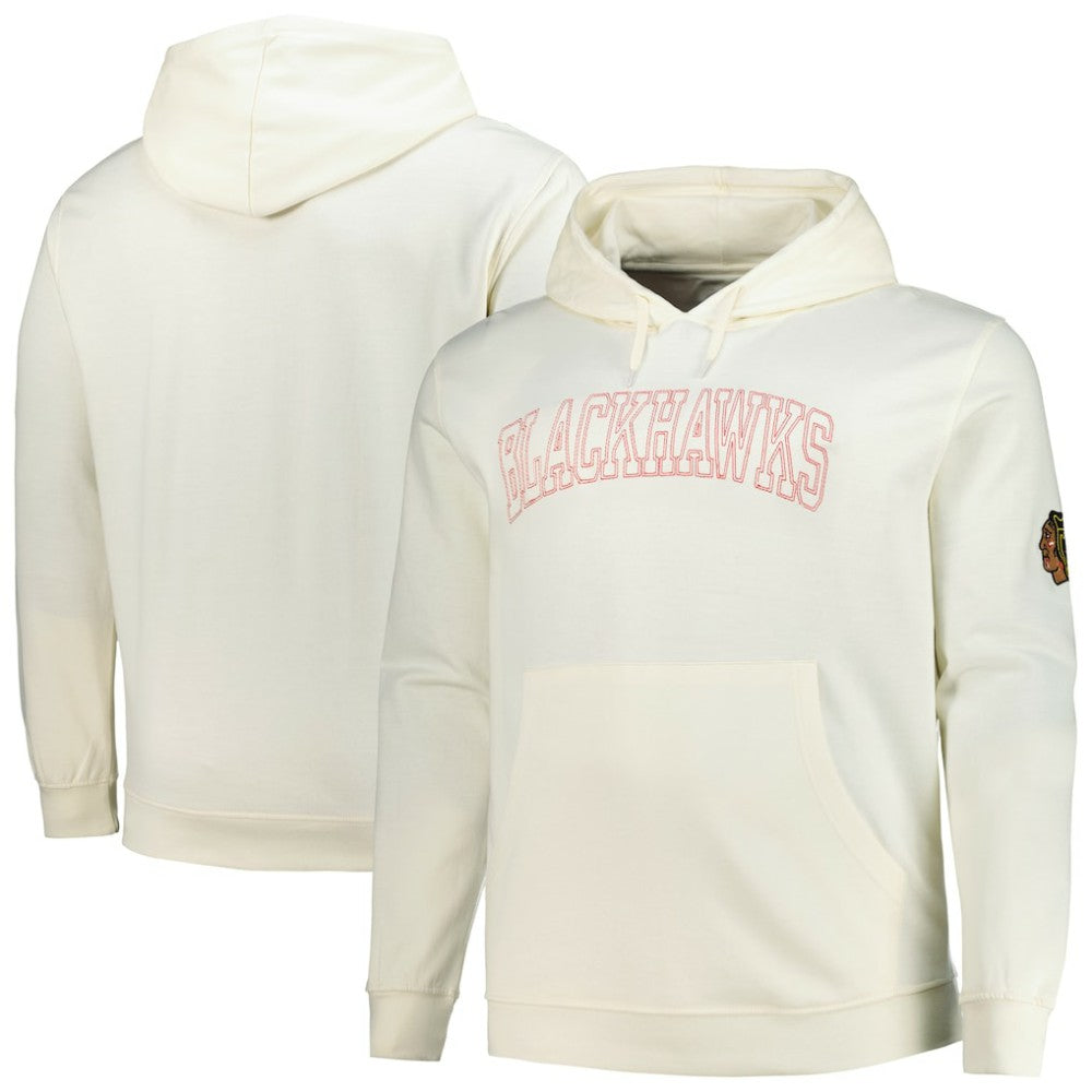 NHL Chicago Blackhawks Fanatics Big &Tall Stitch Hoodie - Cream