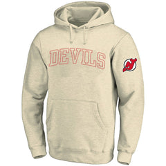 NHL New Jersey Devils Fanatics Big &Tall Stitch Hoodie - Cream