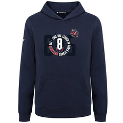NHL Alexander Ovechkin Washington Capitals Levelwear Youth NHL All-Time Leading Goal Scorer Milestone Name & Number Podium Pullover Hoodie - Navy