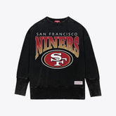 San Francisco 49ers Women's Delineate Mineral Wash Crewneck Sweatshirt Black