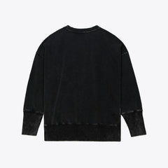 Kansas City Chiefs Women's Delineate Mineral Wash Crewneck Sweatshirt Black