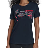 Cleveland Guardians Starter Women's Groovy Script Team Fitted T-Shirt - Navy T-shirts