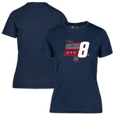 NHL Alexander Ovechkin Washington Capitals Levelwear Women's NHL All-Time Leading Goal Scorer Milestone Stripes Name & Number Maddox T-Shirt - Navy