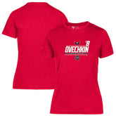 NHL Alexander Ovechkin Washington Capitals Levelwear Women's NHL All-Time Leading Goal Scorer Milestone Name & Number Maddox T-Shirt - Red