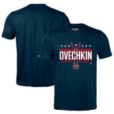 NHL Alexander Ovechkin Washington Capitals Levelwear NHL All-Time Leading Goal Scorer Milestone Stars Name & Number Richmond T-Shirt - Navy