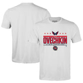 NHL Alexander Ovechkin Washington Capitals Levelwear NHL All-Time Leading Goal Scorer Milestone Stars Name & Number Richmond T-Shirt - White