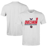 NHL Alexander Ovechkin Washington Capitals Levelwear NHL All-Time Leading Goal Scorer Milestone Name & Number Richmond T-Shirt - White