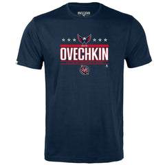 NHL Alexander Ovechkin Washington Capitals Levelwear Youth NHL All-Time Leading Goal Scorer Milestone Stars Name & Number Little Richmond T-Shirt - Navy